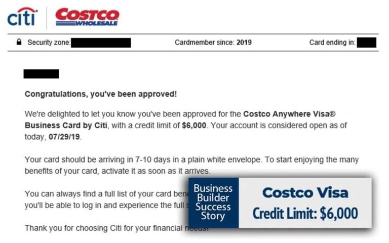 Business Credit Costco 6K BB